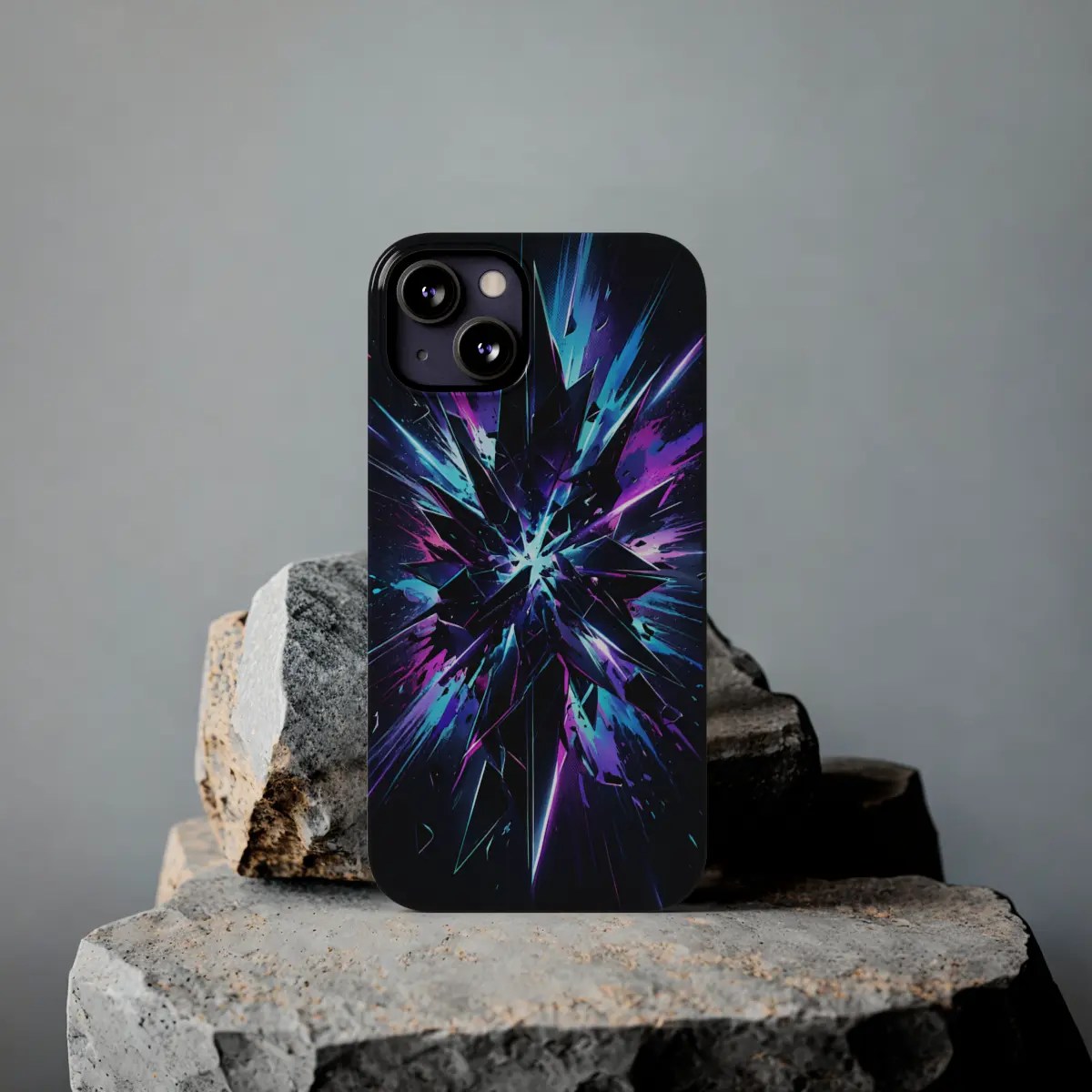 Neon Shard Burst Slim Phone Case Neon Shard Burst Slim Phone Case
