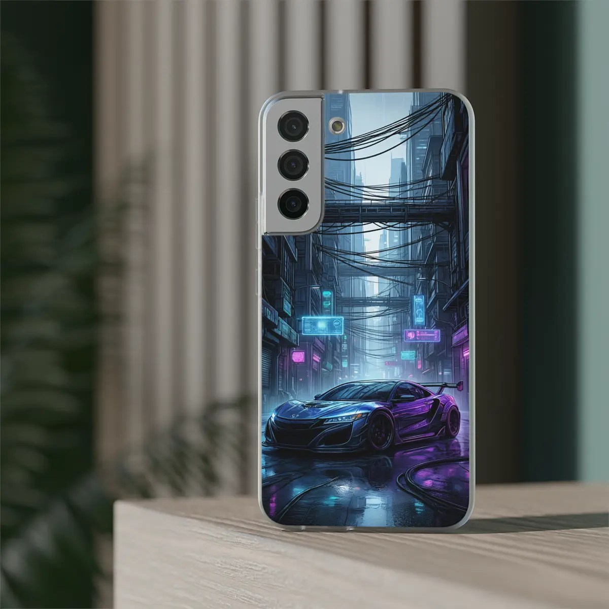 Neon Street Racer Flexi Phone Case Neon Street Racer Flexi Phone Case