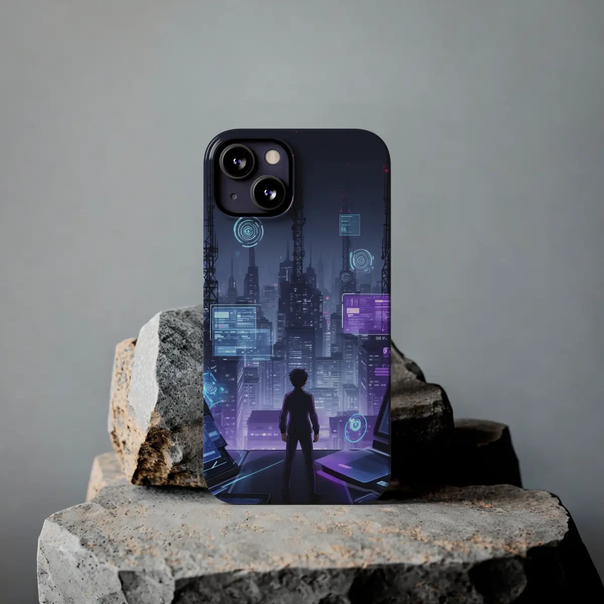 Neon Tech Skyline Slim Phone Case Neon Tech Skyline Slim Phone Case