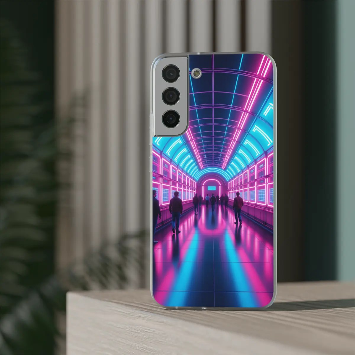 Neon Transit Hall Flexi Phone Case Neon Transit Hall Flexi Phone Case