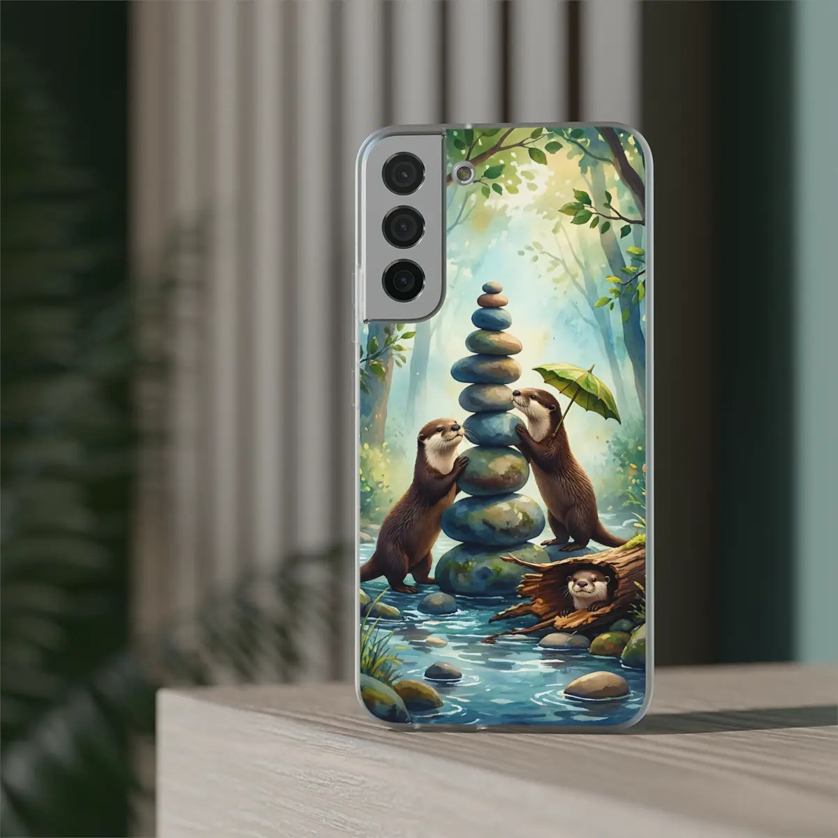 Otter Stone Stack Flexi Phone Case Otter Stone Stack Flexi Phone Case