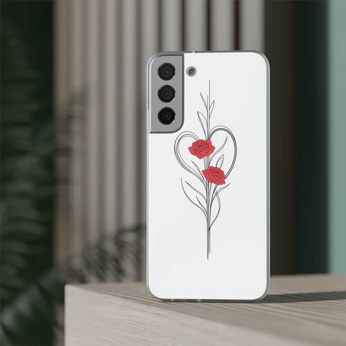 Rose Heart Bloom Flexi Phone Case Rose Heart Bloom Flexi Phone Case