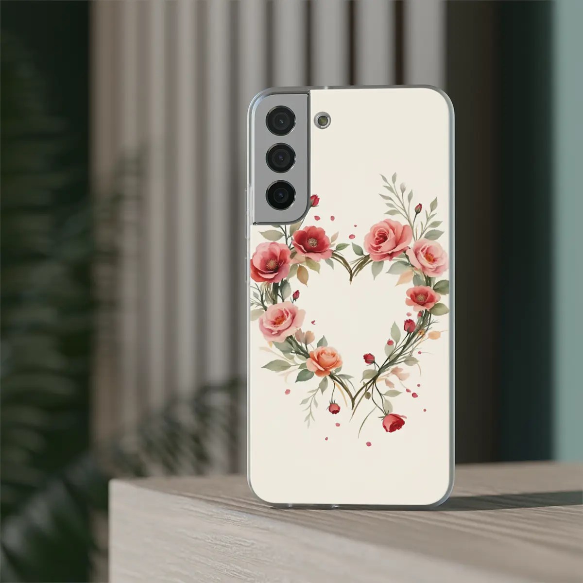 Rose Heart Wreath Flexi Phone Case Rose Heart Wreath Flexi Phone Case