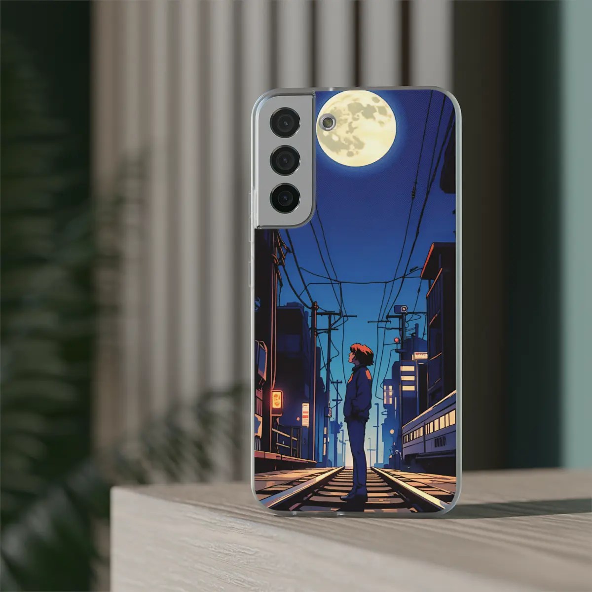 Moon Rail Night Flexi Phone Case Moon Rail Night Flexi Phone Case