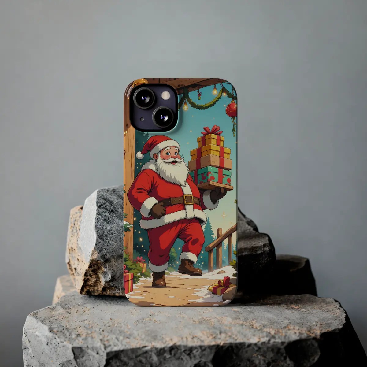 Santa Stairway Slim Phone Case Santa Stairway Slim Phone Case