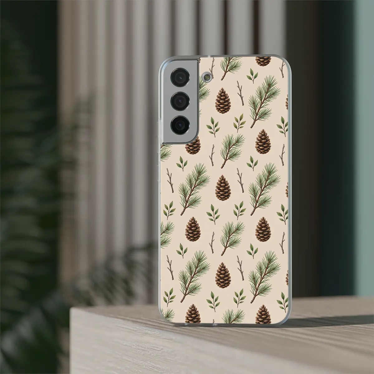 Pine Leaf Repeat Flexi Phone Case Pine Leaf Repeat Flexi Phone Case