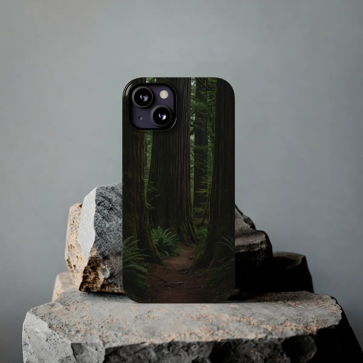 Moss Forest Path Slim Phone Case Moss Forest Path Slim Phone Case
