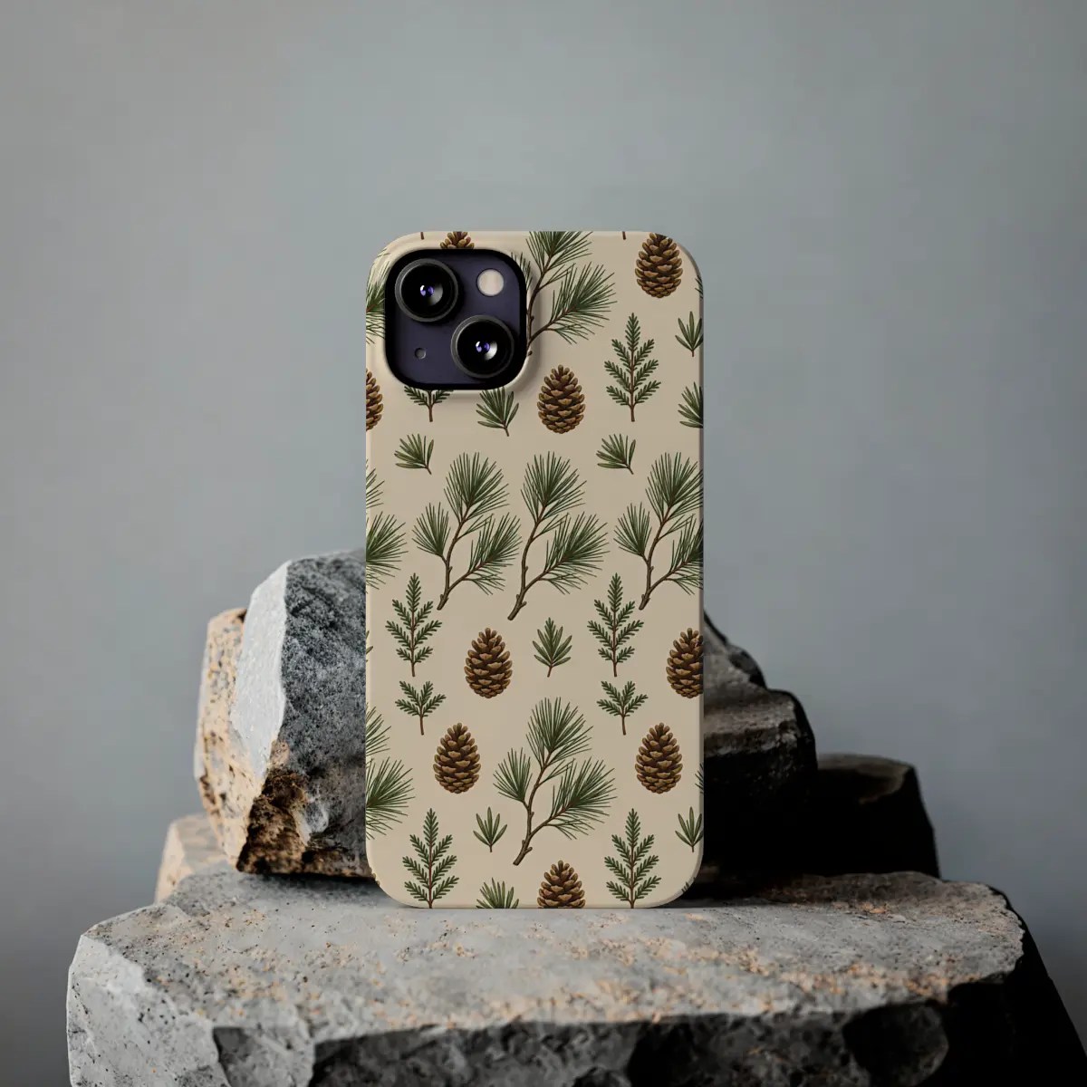 Pine Leaf Repeat Slim Phone Case Pine Leaf Repeat Slim Phone Case