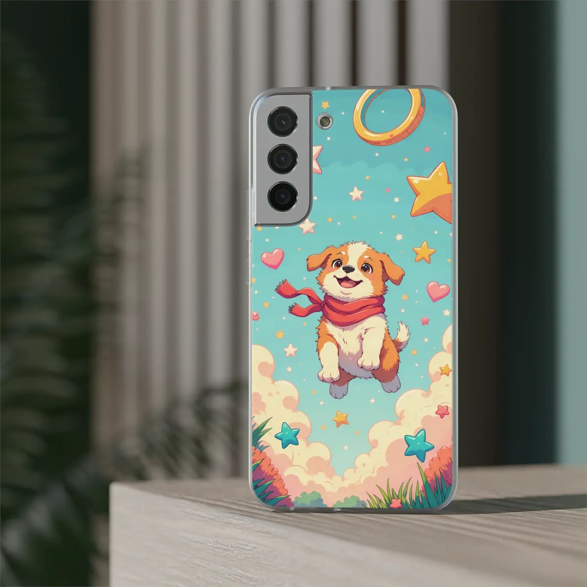 Puppy Star Jump Flexi Phone Case Puppy Star Jump Flexi Phone Case