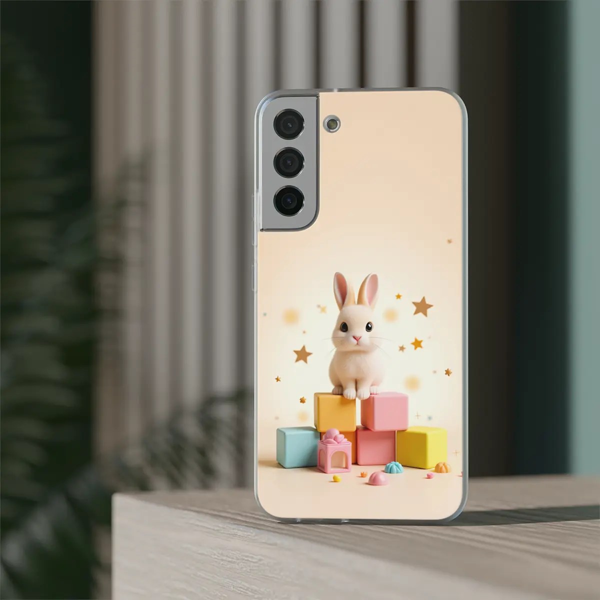 Rabbit Blocks Flexi Phone Case Rabbit Blocks Flexi Phone Case