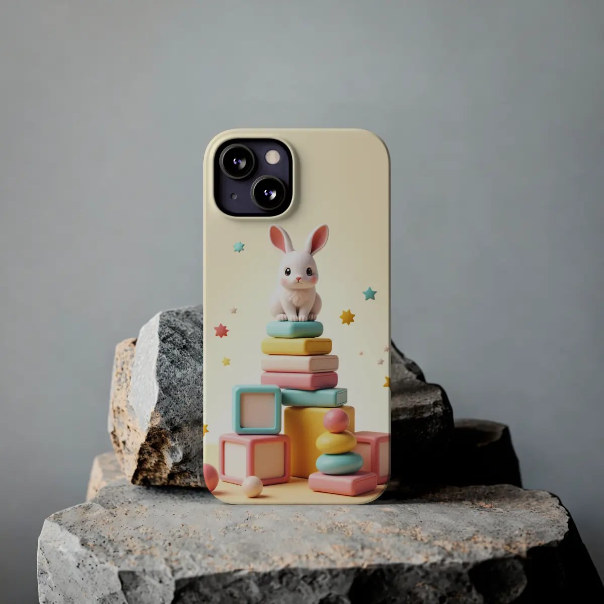 Rabbit Blocks Slim Phone Case Rabbit Blocks Slim Phone Case