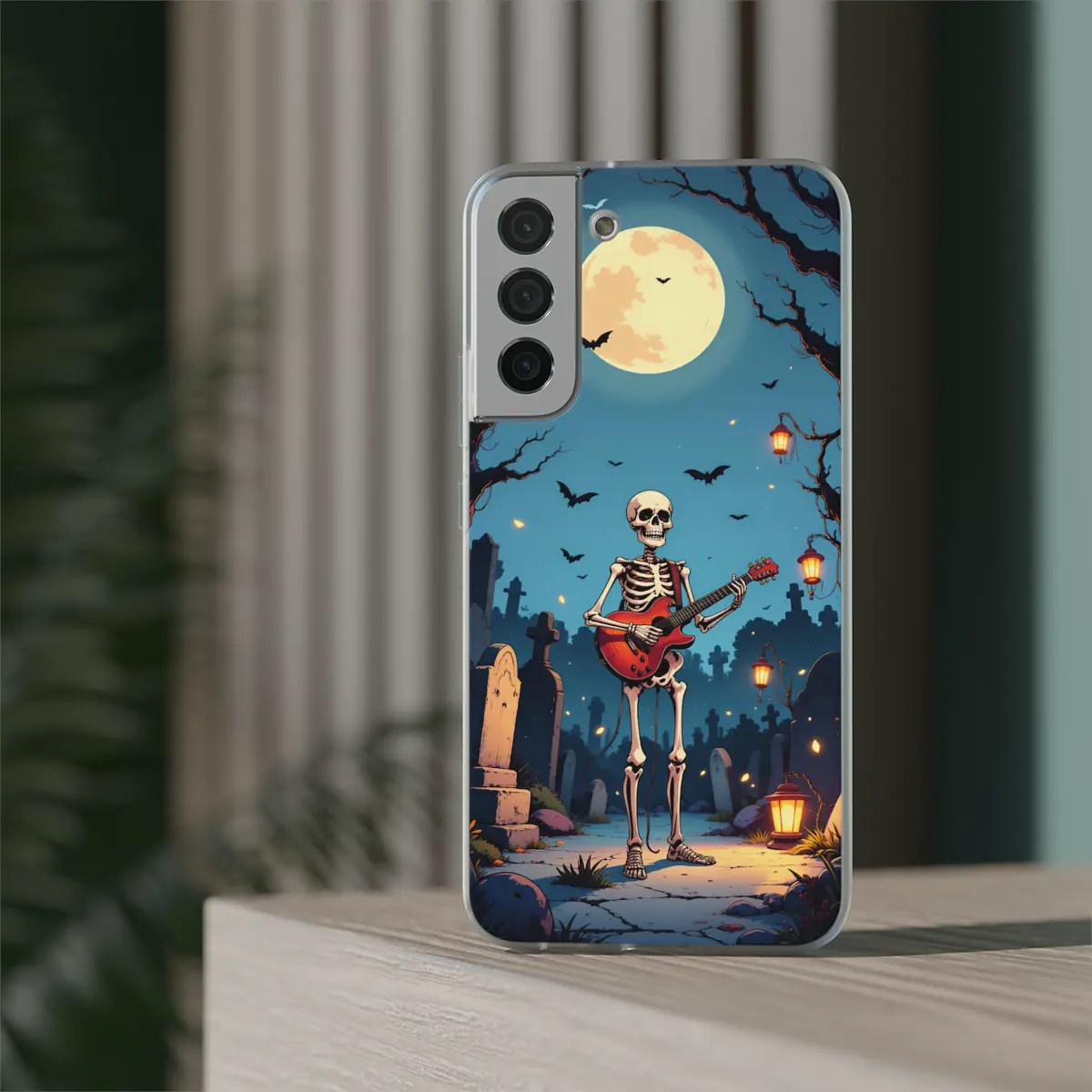 Skeleton Musician Flexi Phone Case Skeleton Musician Flexi Phone Case