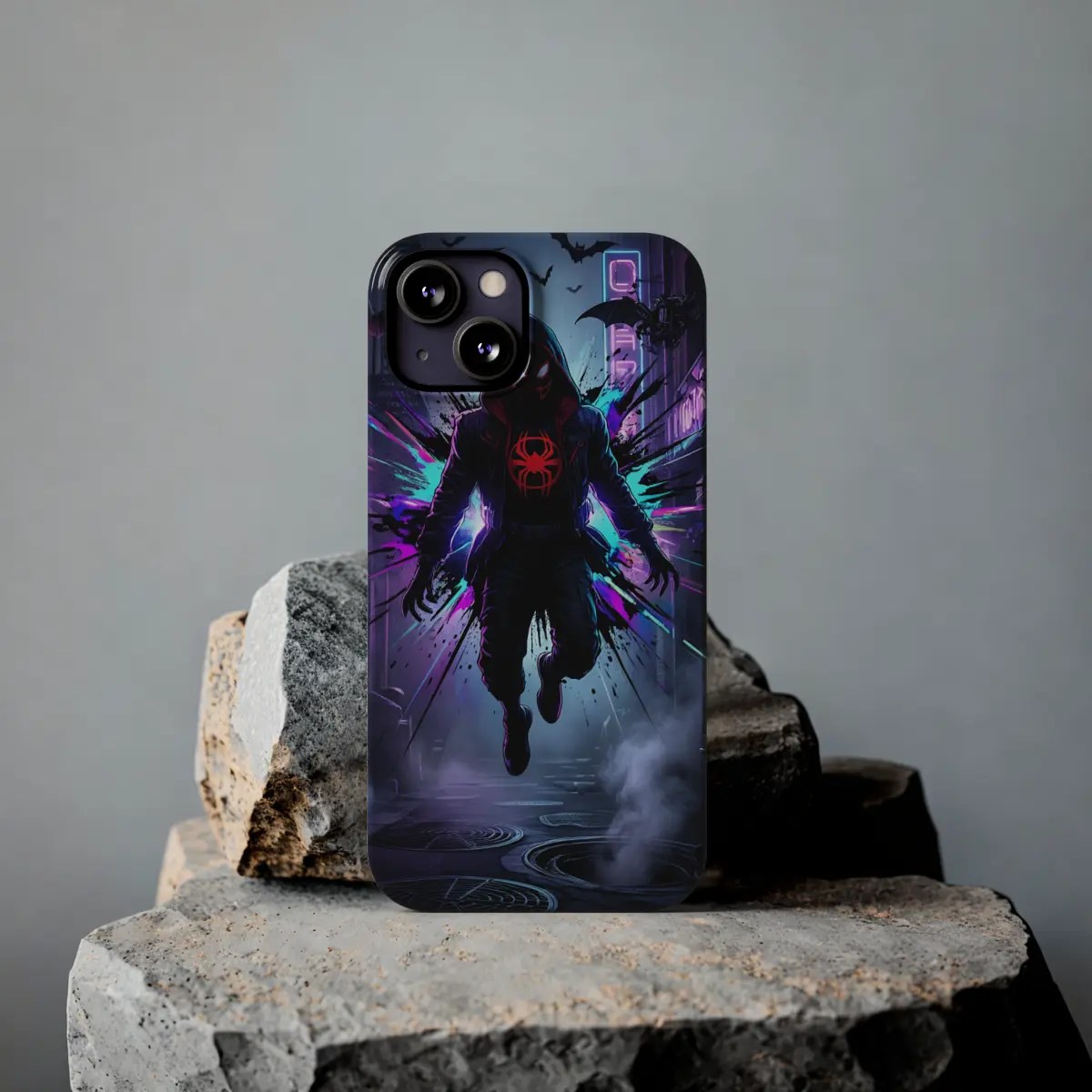 Neon Bat Alley Slim Phone Case Neon Bat Alley Slim Phone Case