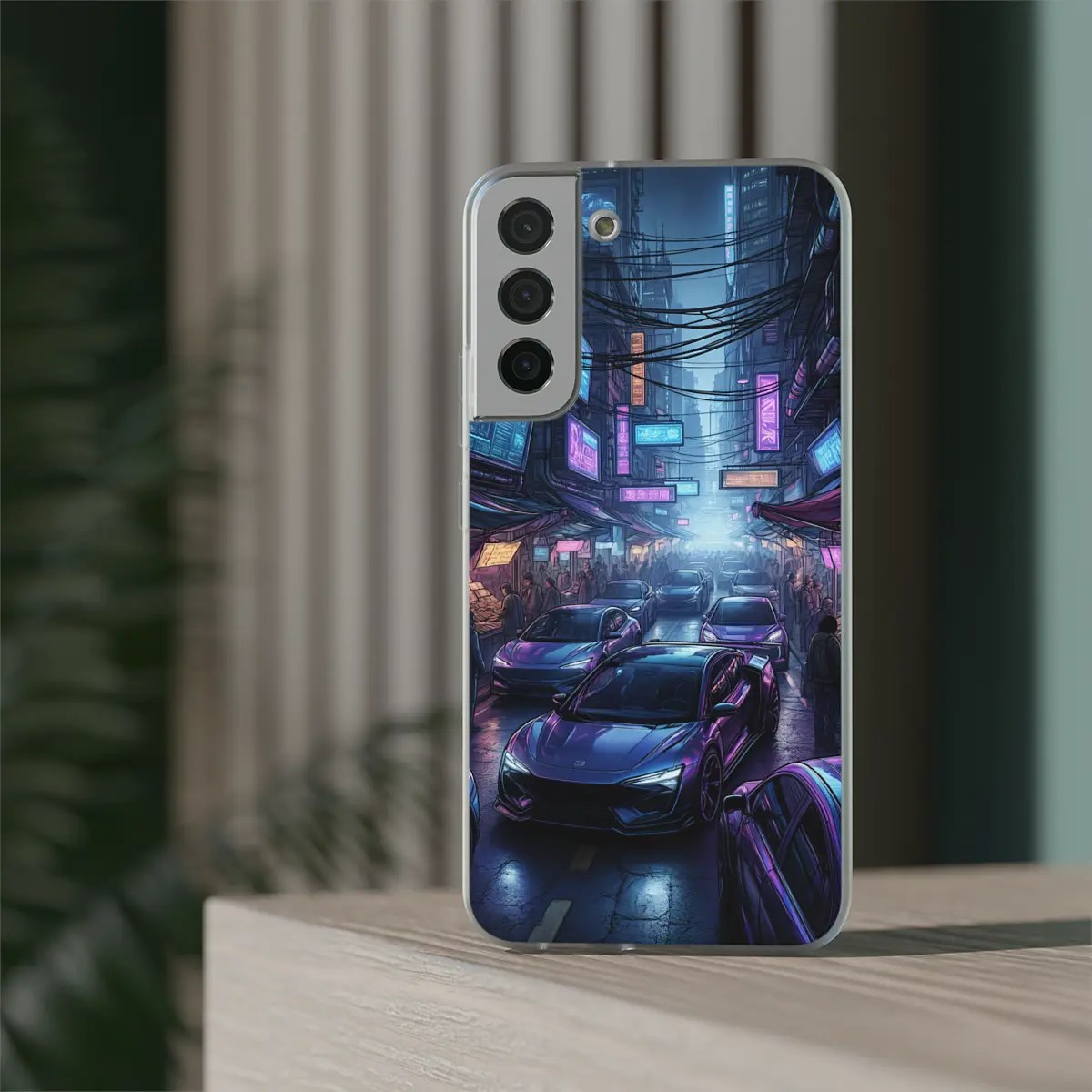 Neon Car Convoy Flexi Phone Case Neon Car Convoy Flexi Phone Case