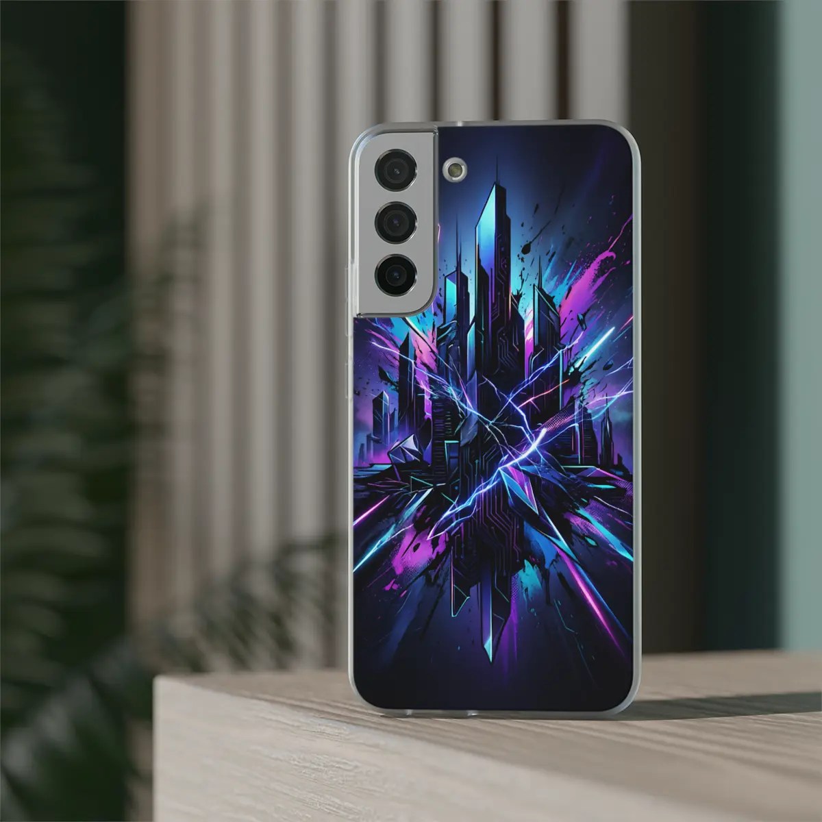 Neon Circuit Sky Flexi Phone Case Neon Circuit Sky Flexi Phone Case