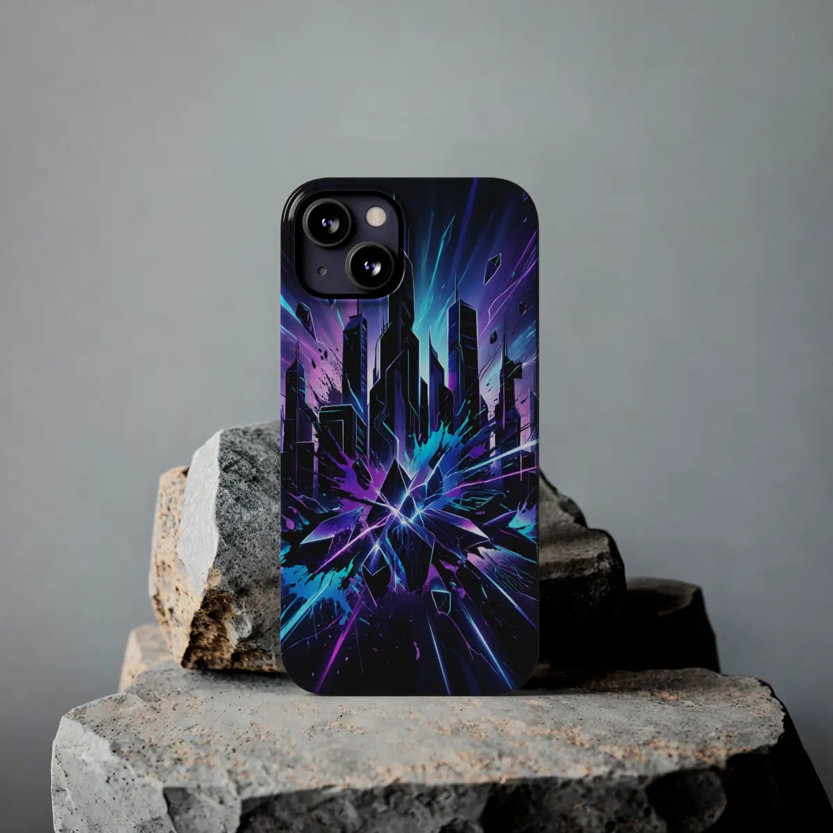 Neon Circuit Sky Slim Phone Case Neon Circuit Sky Slim Phone Case