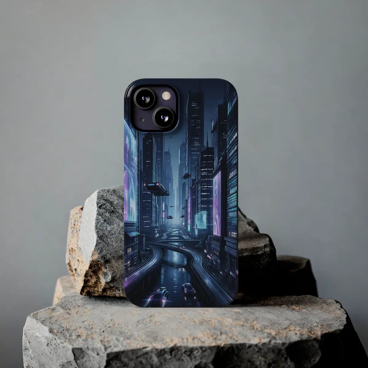 Neon City Flow Slim Phone Case Neon City Flow Slim Phone Case