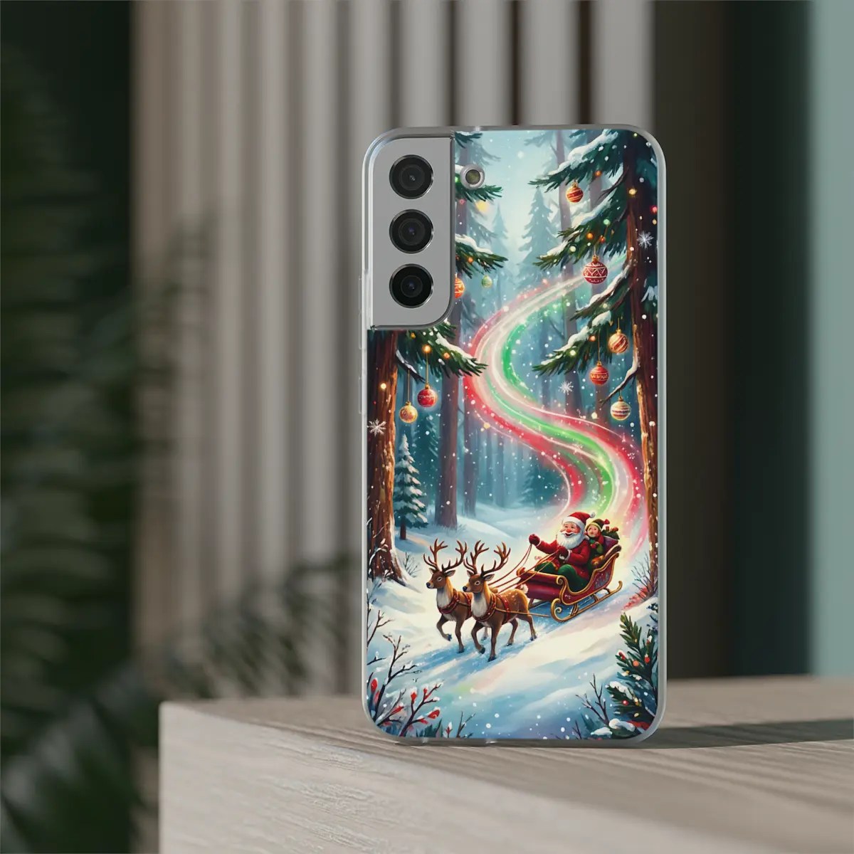 Sleigh Snow Trail Flexi Phone Case Sleigh Snow Trail Flexi Phone Case