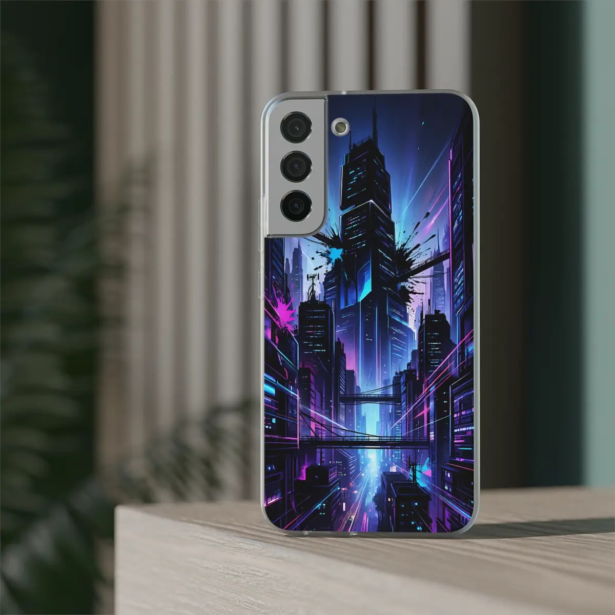 Neon City Glow Flexi Phone Case Neon City Glow Flexi Phone Case