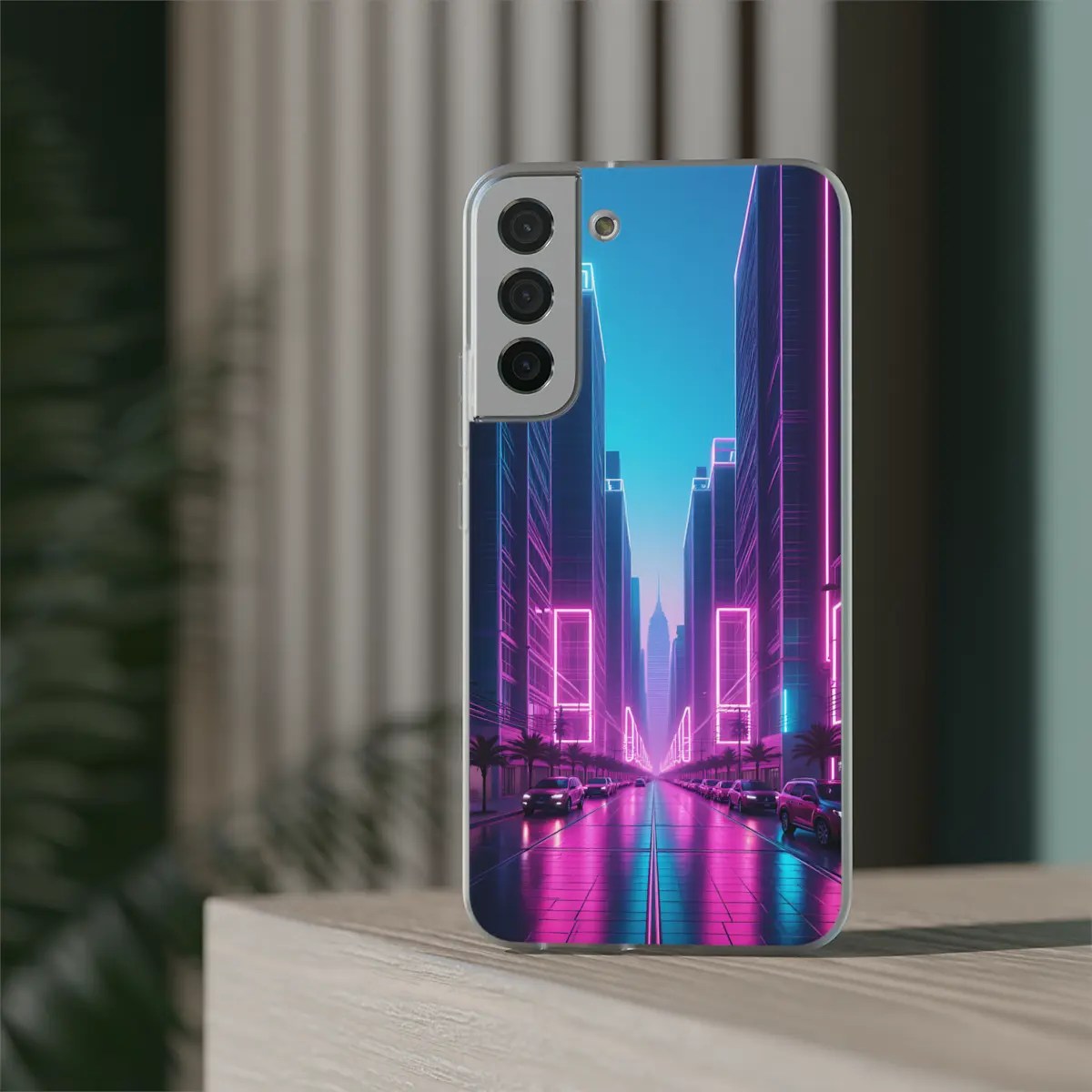 Neon City Street Flexi Phone Case Neon City Street Flexi Phone Case