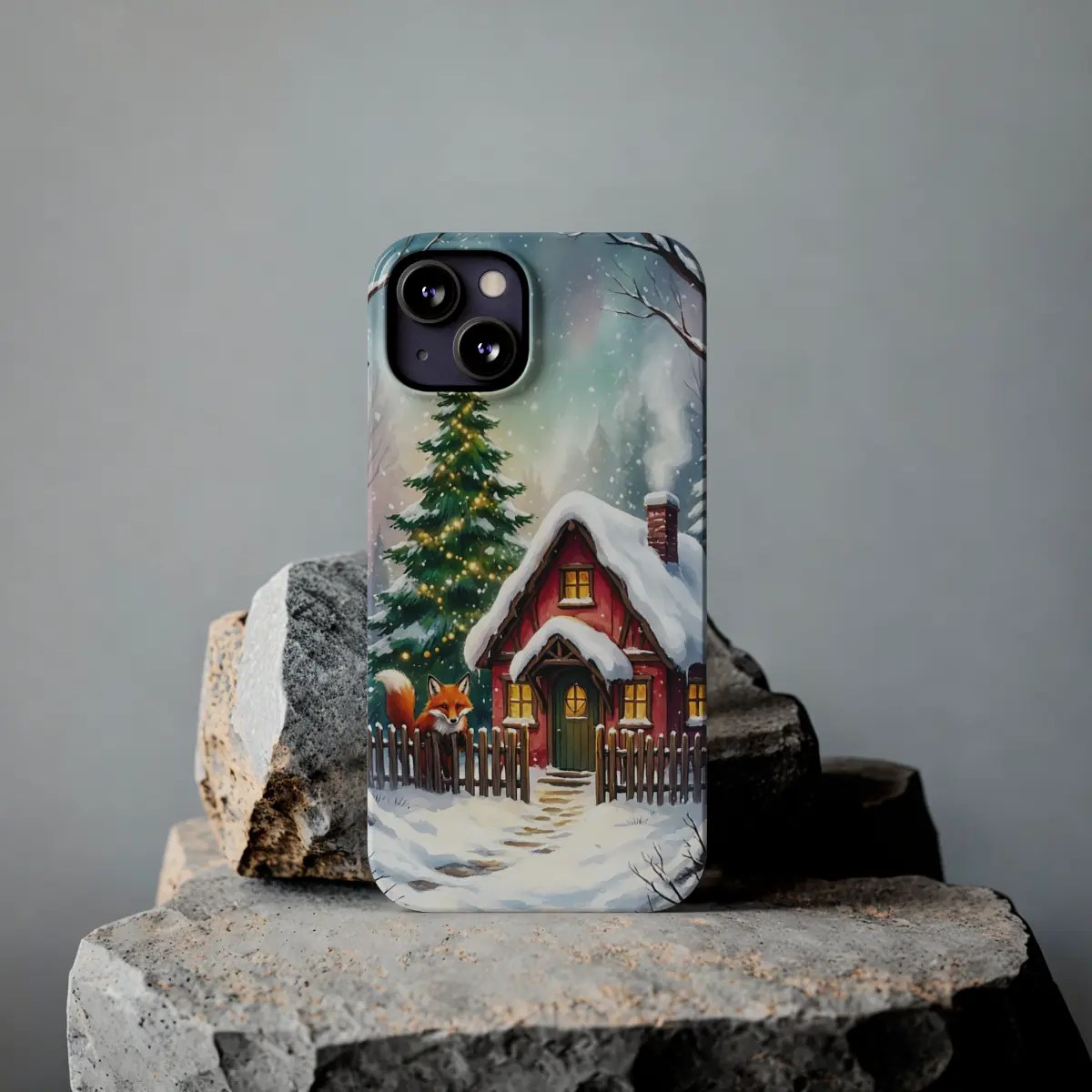 Snowy Cottage Slim Phone Case Snowy Cottage Slim Phone Case