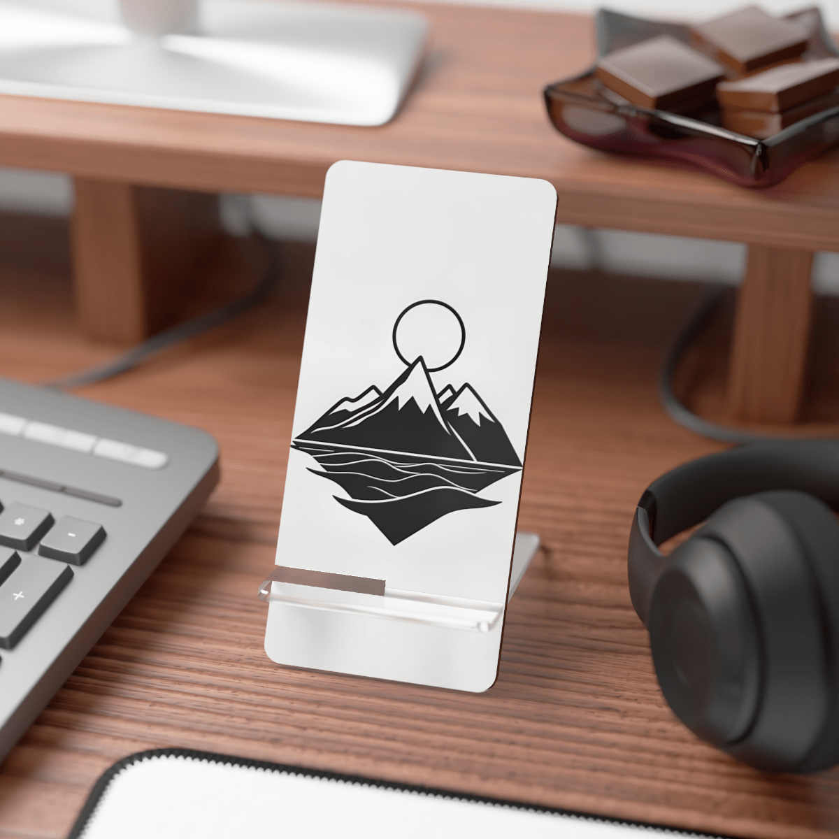 Mountain Sun Lines Phone Display Stand Mountain Sun Lines Phone Display Stand