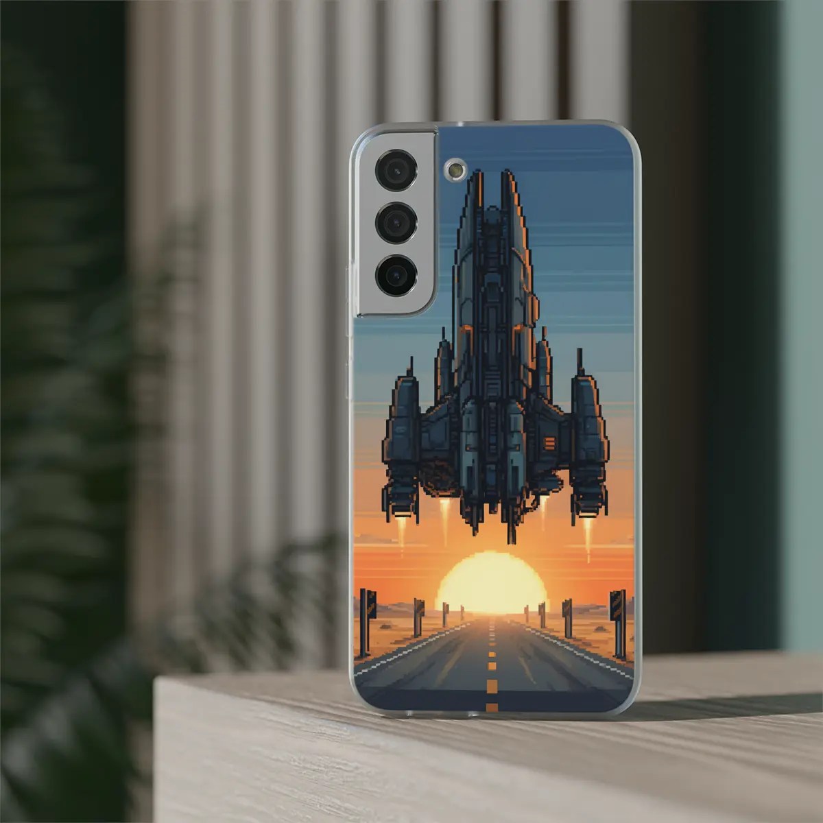 Space Sunrise Flexi Phone Case Space Sunrise Flexi Phone Case