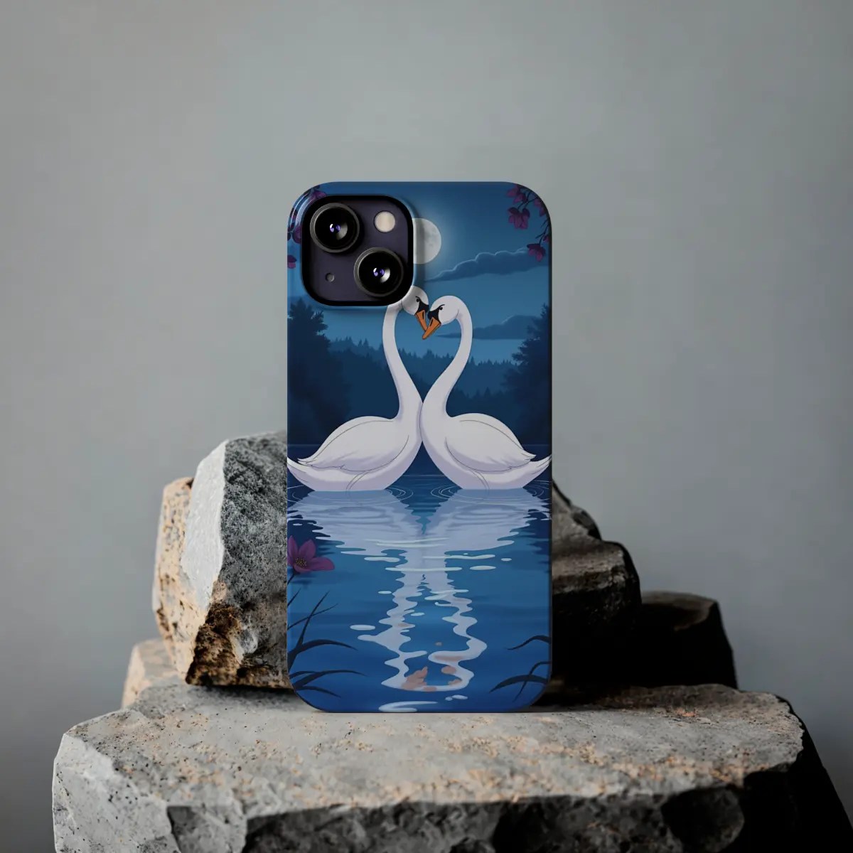 Swan Heart Lake Slim Phone Case Swan Heart Lake Slim Phone Case