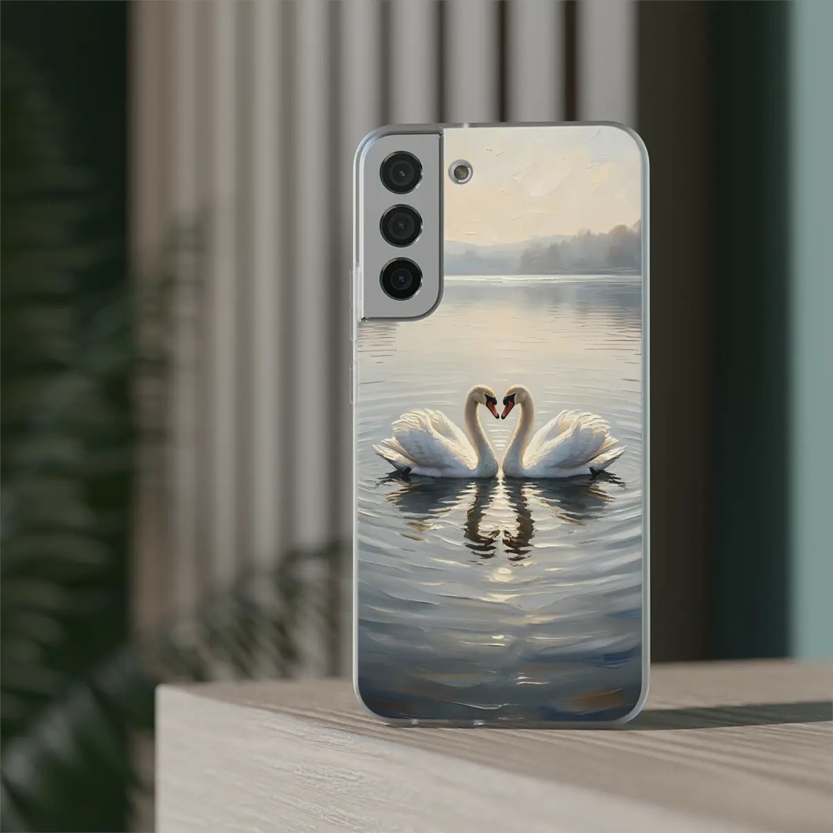 Swan Lake Calm Flexi Phone Case Swan Lake Calm Flexi Phone Case