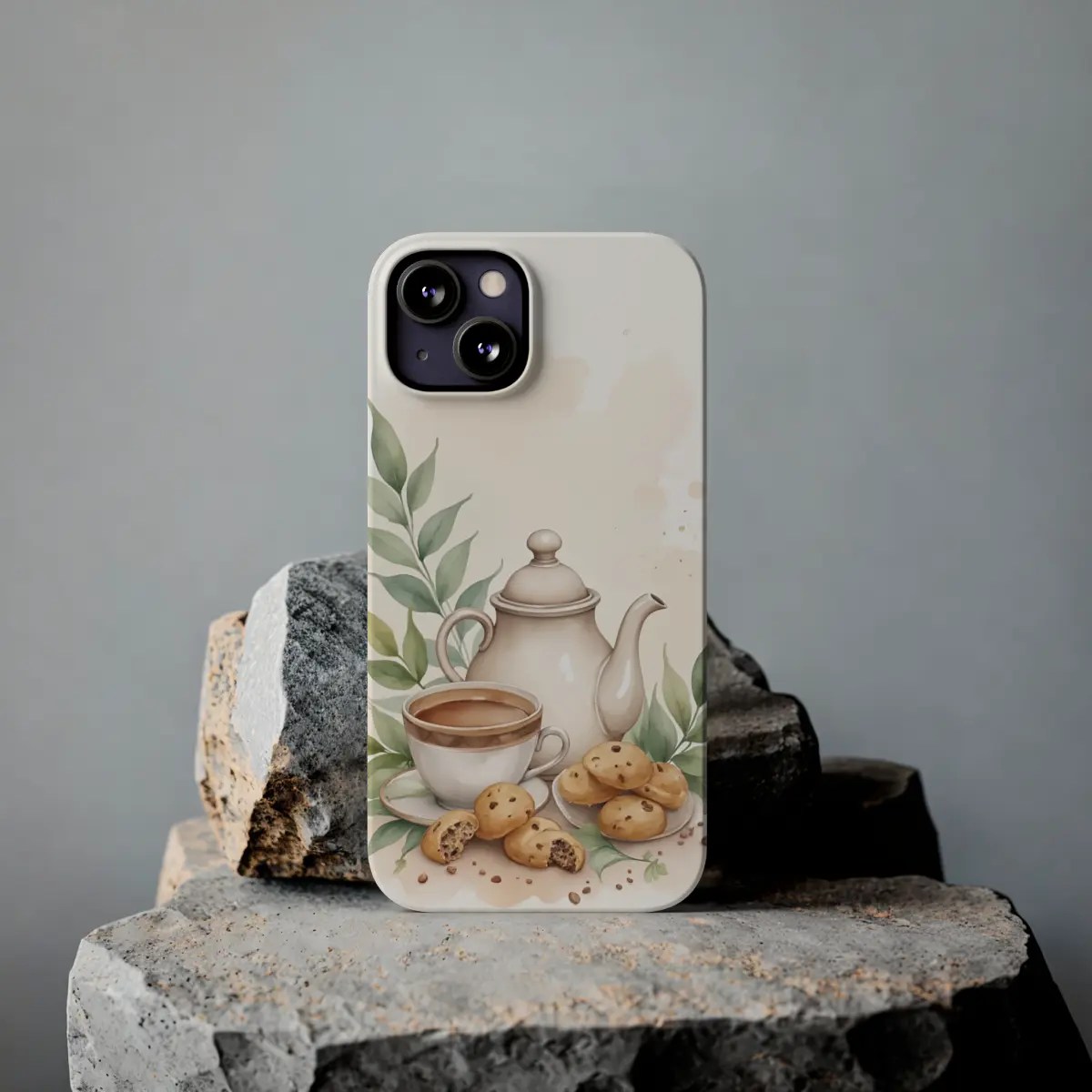 Tea Snack Vignette Slim Phone Case Tea Snack Vignette Slim Phone Case