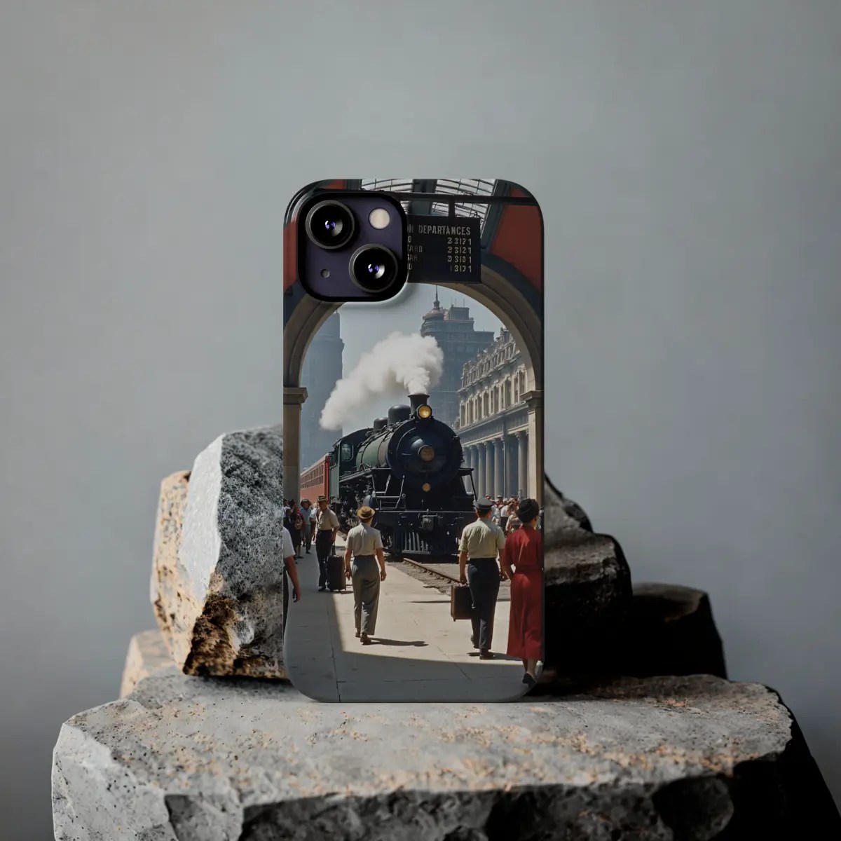 Train Station Rush Slim Phone Case Train Station Rush Slim Phone Case