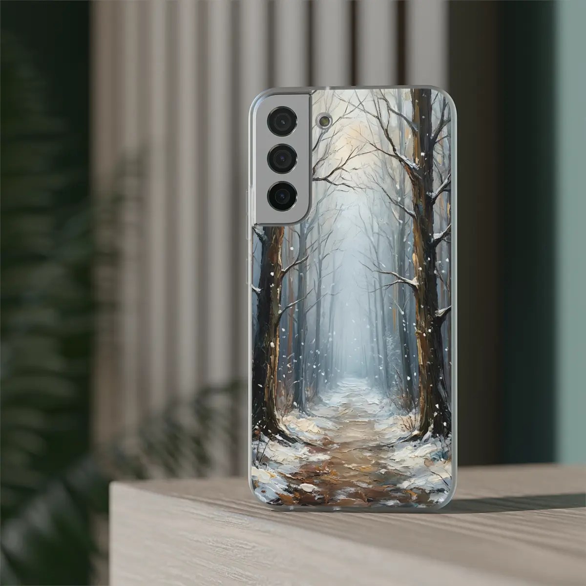 Winter Forest Path Flexi Phone Case Winter Forest Path Flexi Phone Case