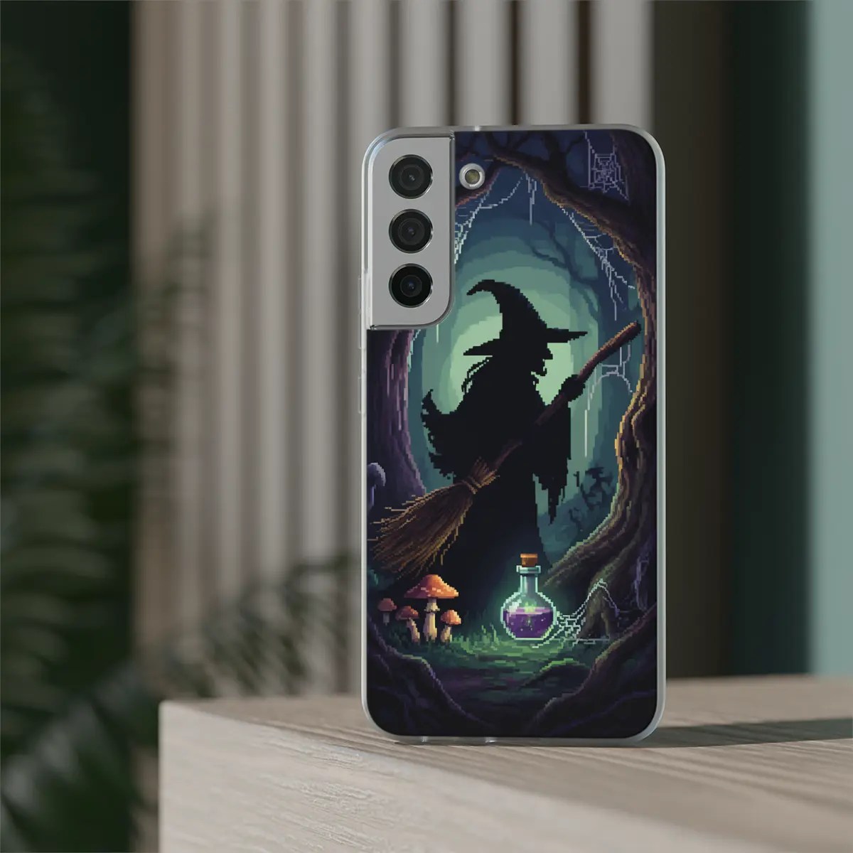 Witch Broom Glow Flexi Phone Case Witch Broom Glow Flexi Phone Case