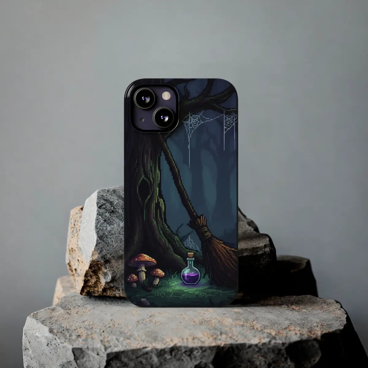Witch Broom Glow Slim Phone Case Witch Broom Glow Slim Phone Case