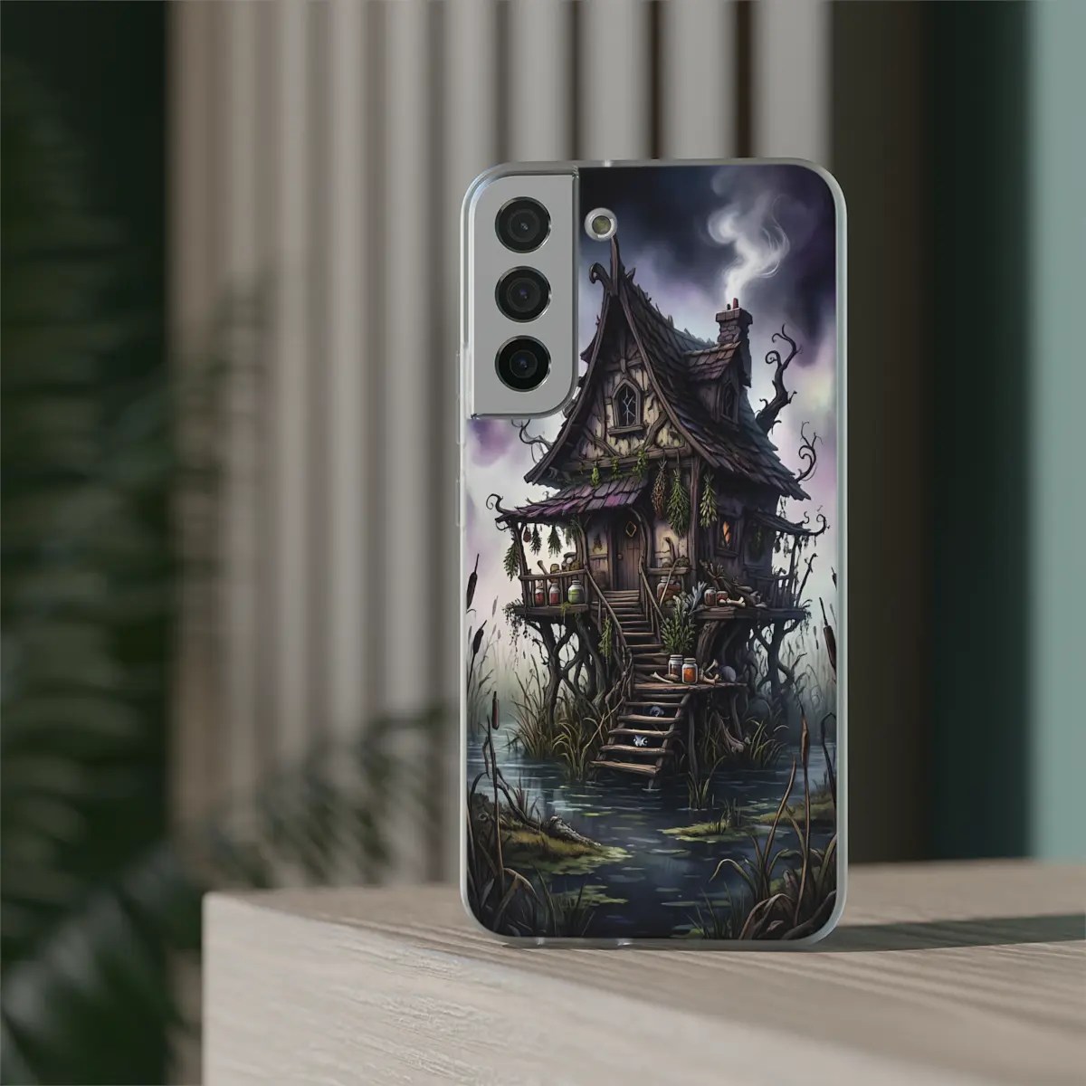 Witch Marsh Cottage Flexi Phone Case Witch Marsh Cottage Flexi Phone Case