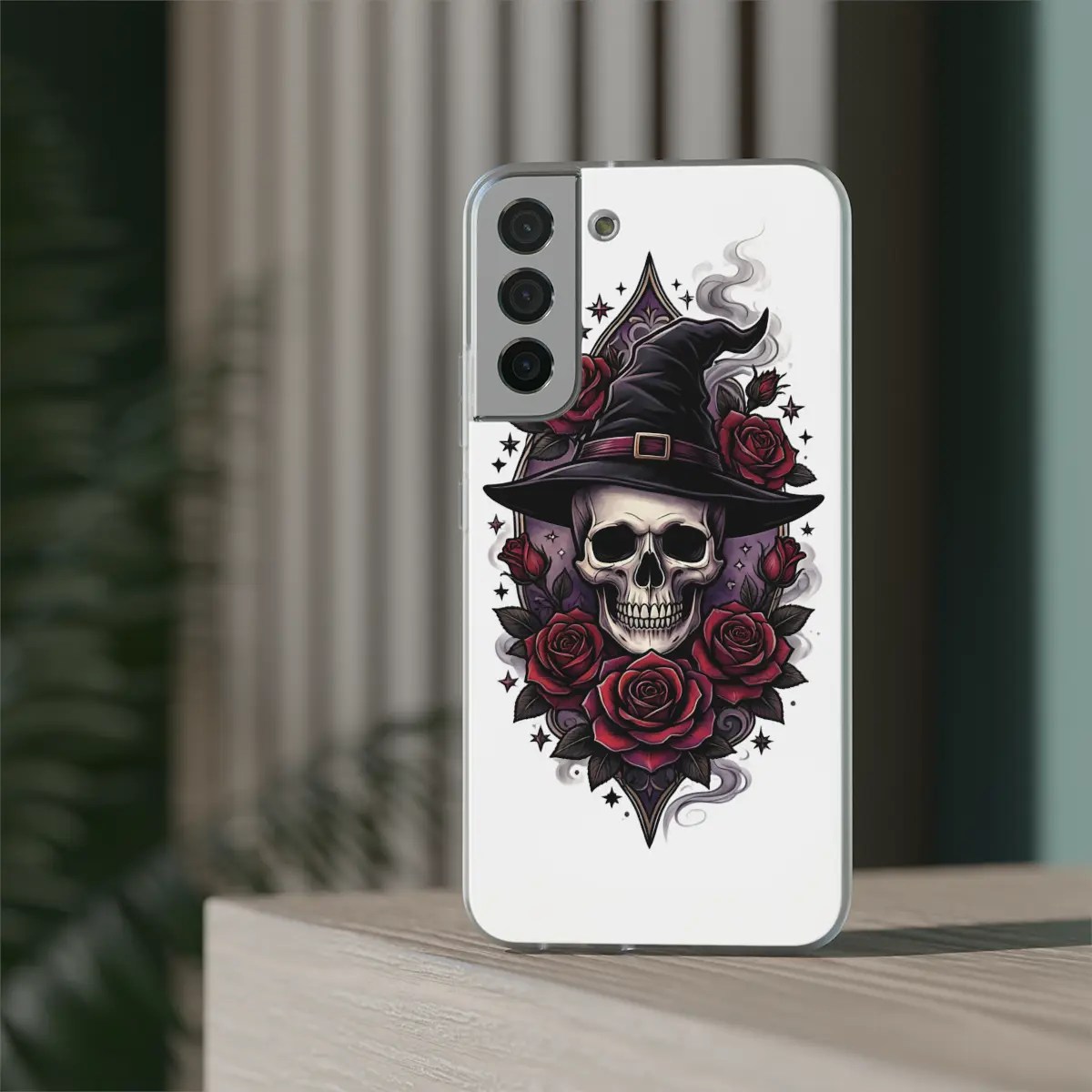 Witch Skull Emblem Flexi Phone Case Witch Skull Emblem Flexi Phone Case