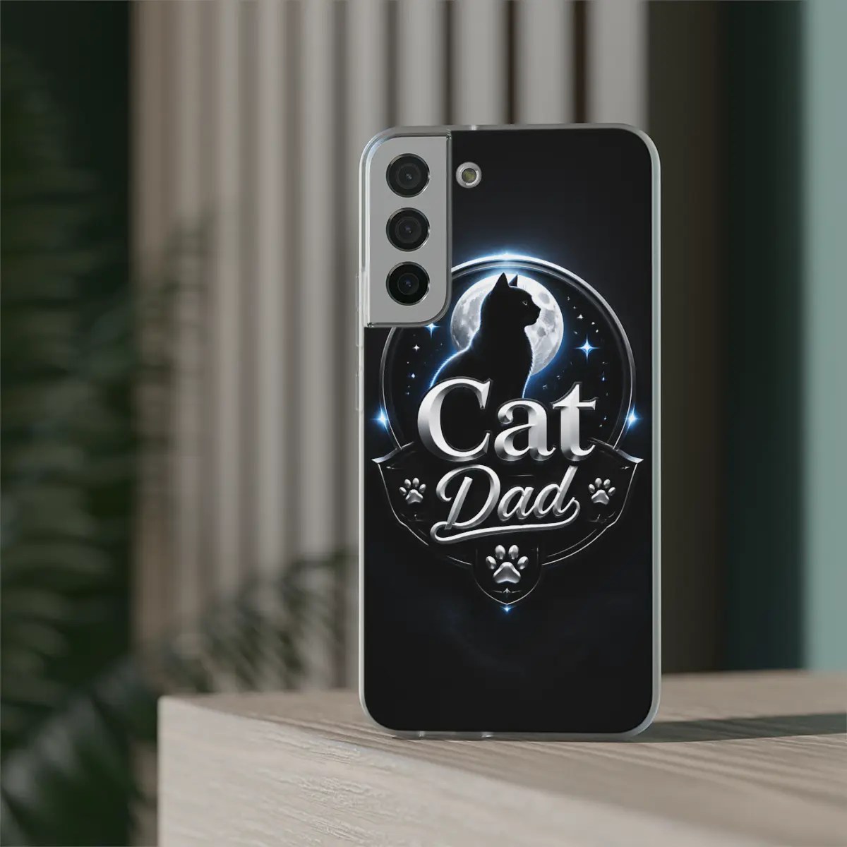 Cat Dad Badge Flexi Phone Case Cat Dad Badge Flexi Phone Case