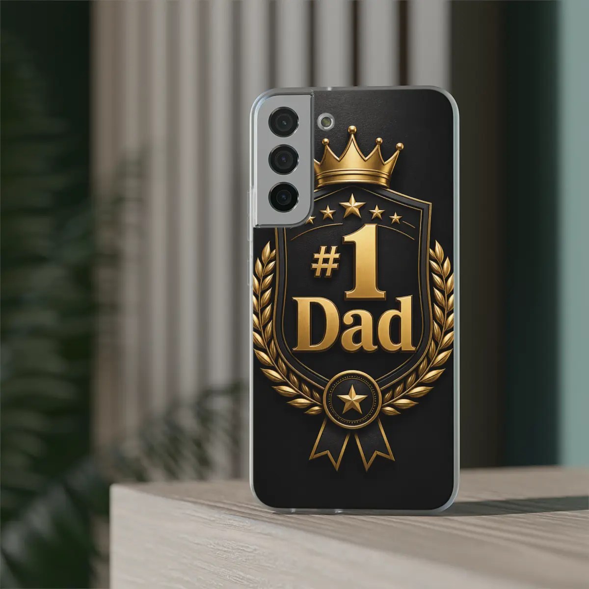 Dad Trophy Badge Flexi Phone Case Dad Trophy Badge Flexi Phone Case