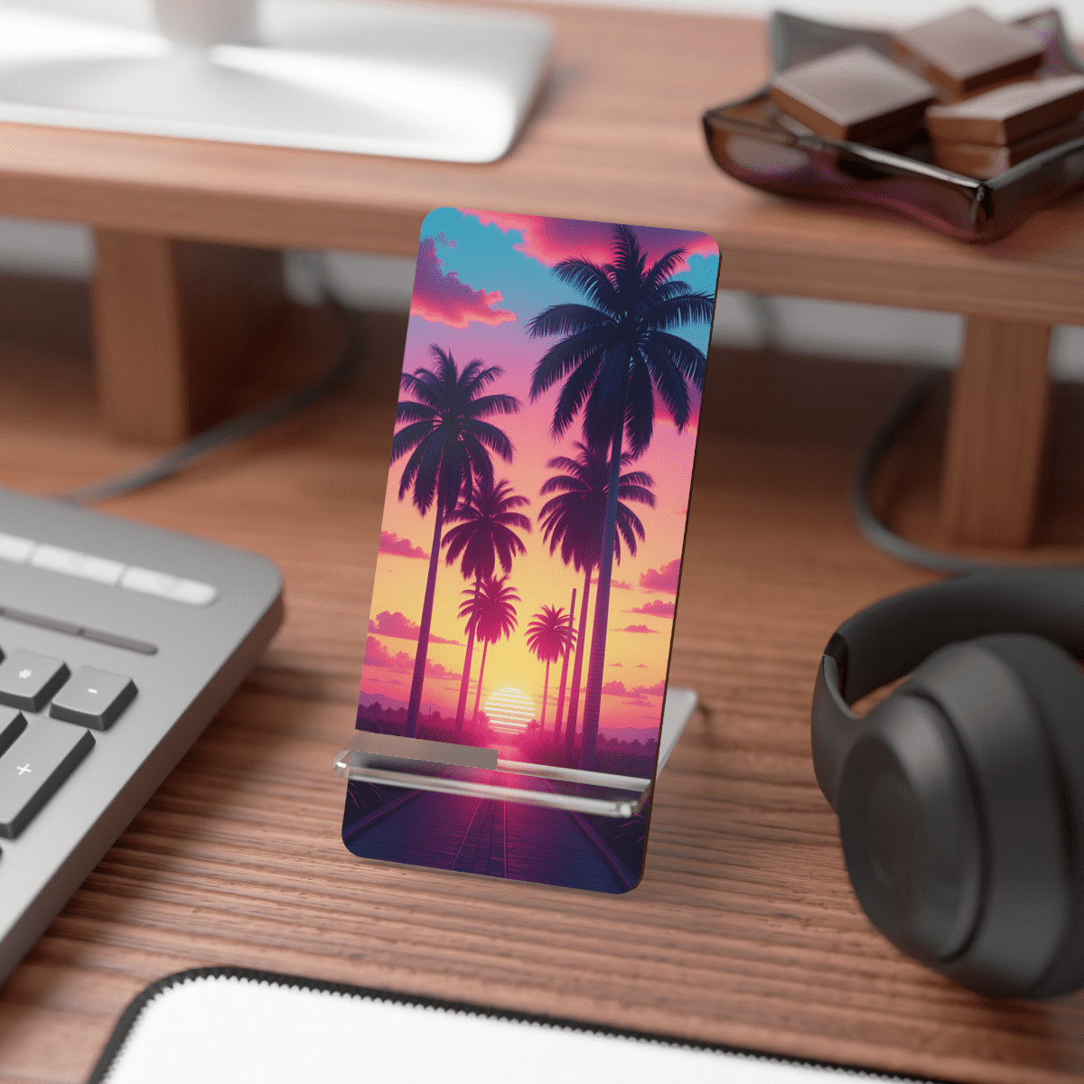 Palm Sunset Glow Phone Display Stand Palm Sunset Glow Phone Display Stand