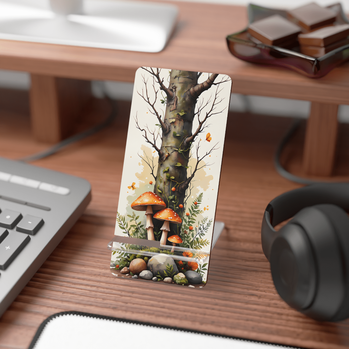 Woodland Mushrooms Phone Display Stand Woodland Mushrooms Phone Display Stand