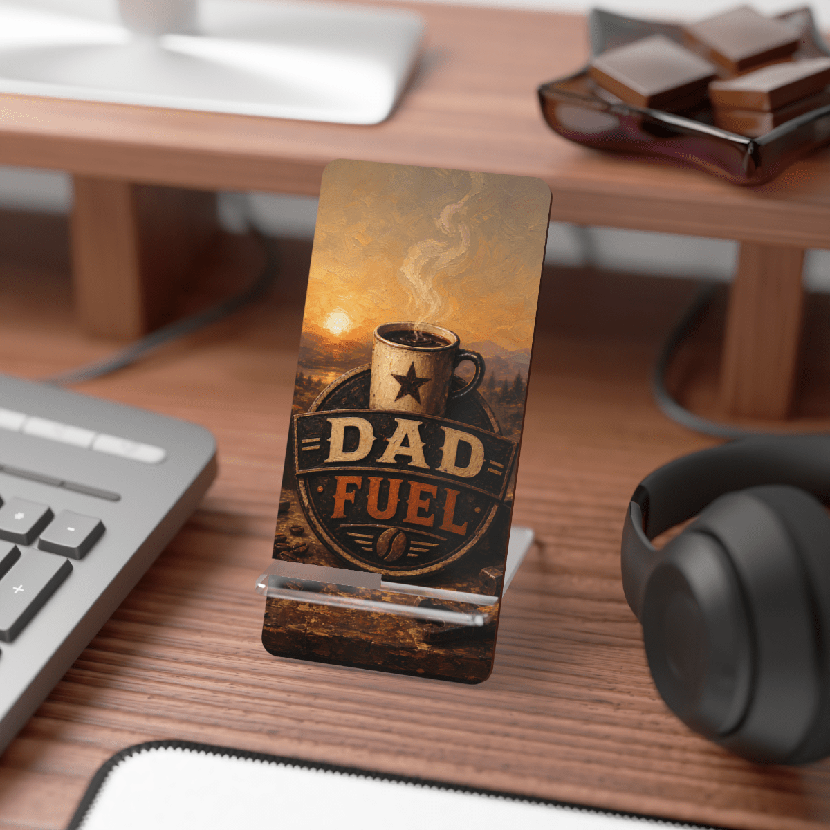 Dad Fuel Badge Phone Display Stand Dad Fuel Badge Phone Display Stand