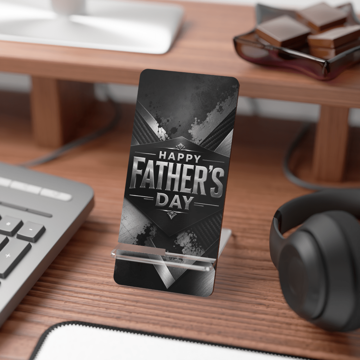 Father Silver Phone Display Stand Father Silver Phone Display Stand