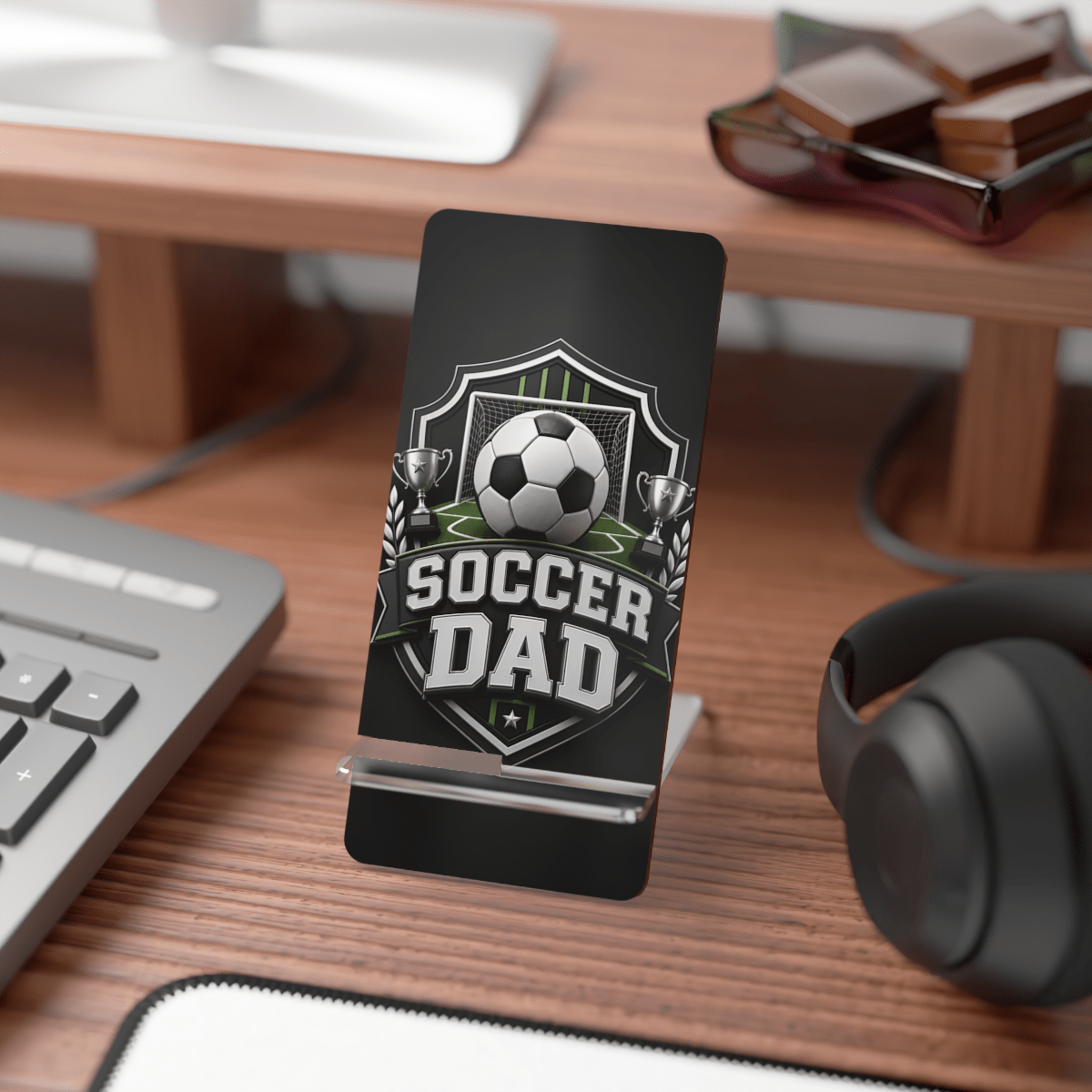 Soccer Dad Crest Phone Display Stand Soccer Dad Crest Phone Display Stand