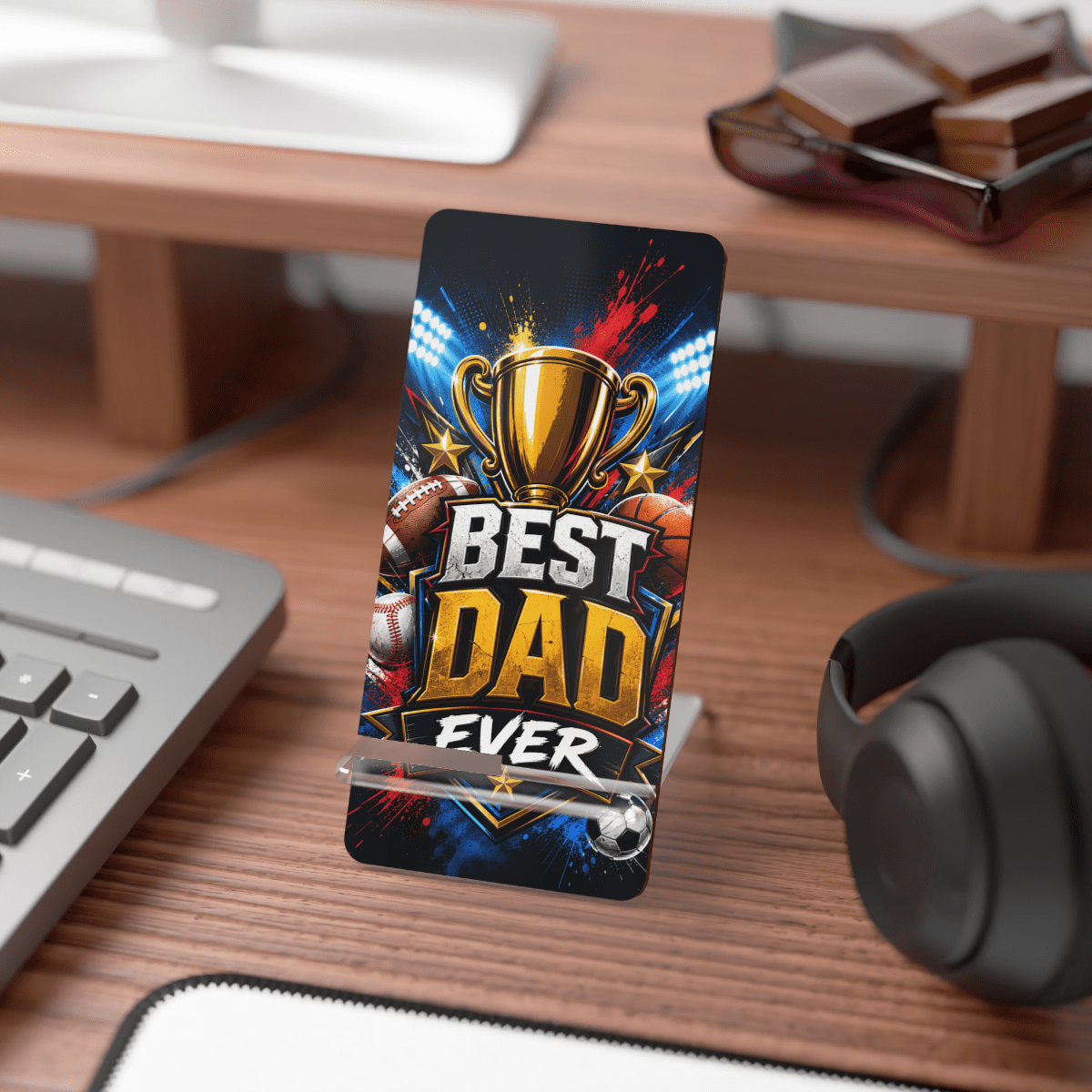 Dad Sports Trophy Phone Display Stand Dad Sports Trophy Phone Display Stand