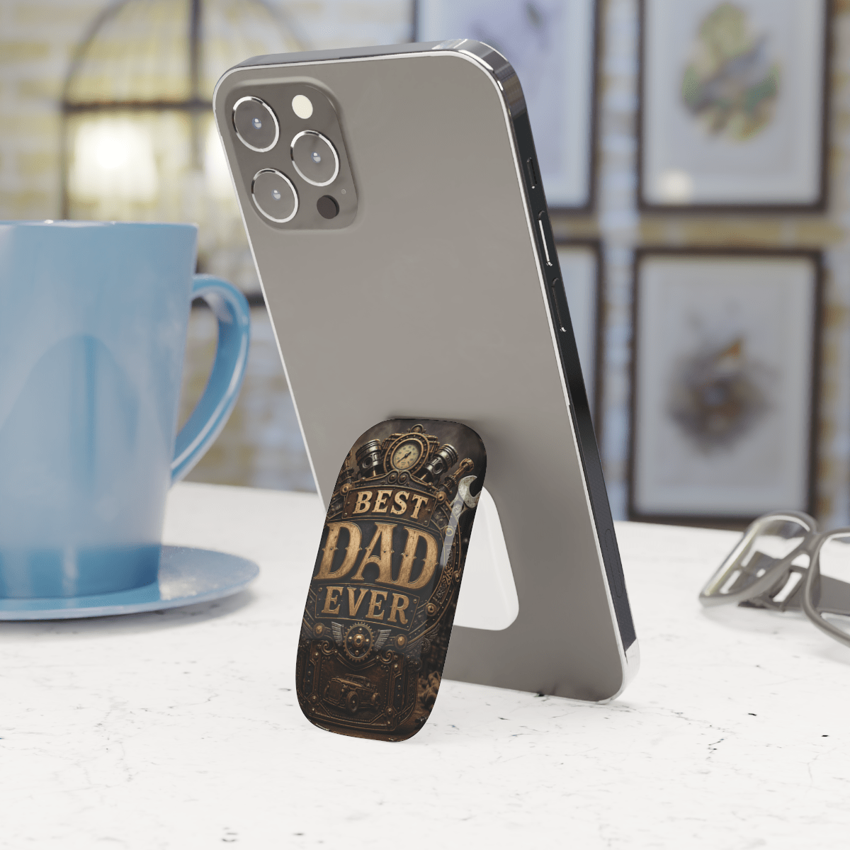 Dad Garage Emblem Click-On Grip Dad Garage Emblem Click-On Grip