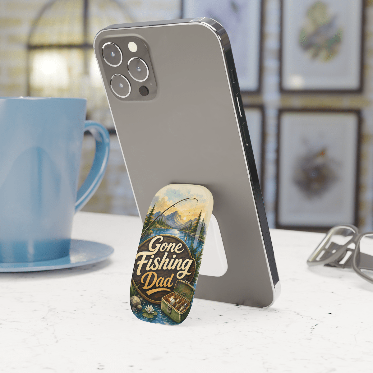 Gone Fishing Dad Click-On Grip Gone Fishing Dad Click-On Grip