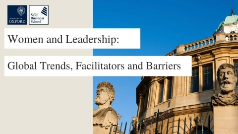 Women and Leadership: Global Trends, Facilitators and Barriers Women and Leadership: Global Trends, Facilitators and Barriers