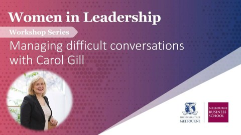 Webinar: Women in Leadership – Managing difficult conversations framework Webinar: Women in Leadership – Managing difficult conversations framework