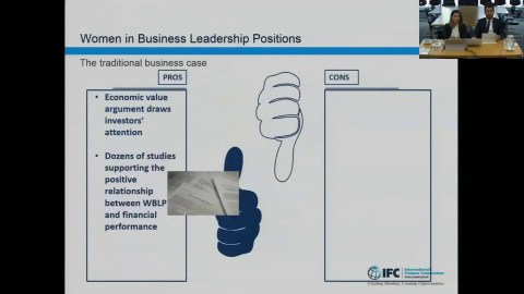 IFC Sustainability Webinar: Women in Business Leadership: A Boost to ESG and the Triple Bottom Line IFC Sustainability Webinar: Women in Business Leadership: A Boost to ESG and the Triple Bottom Line