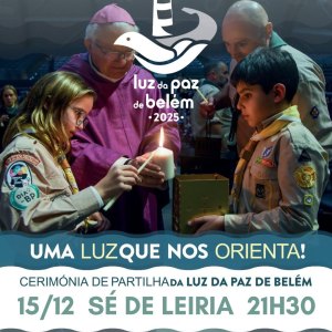 Luz da Paz de Belém chega a Leiria a 15 de dezembro Luz da Paz de Belém chega a Leiria a 15 de dezembro
